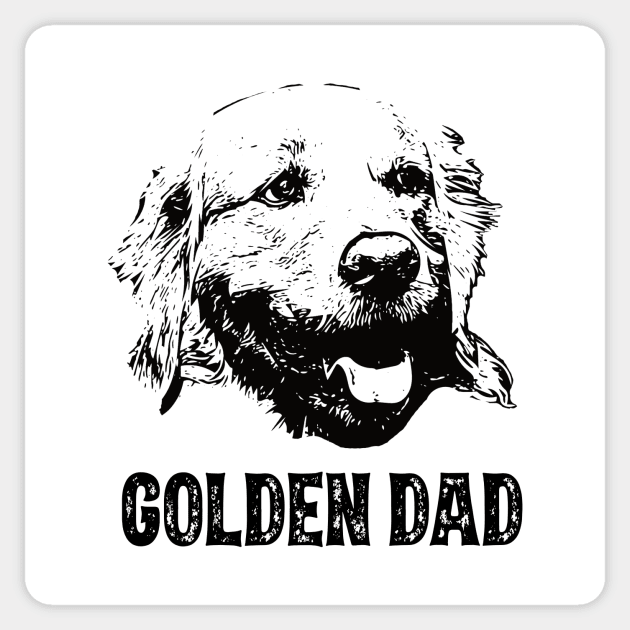 Golden Dad Golden Retriever Sticker by DoggyStyles